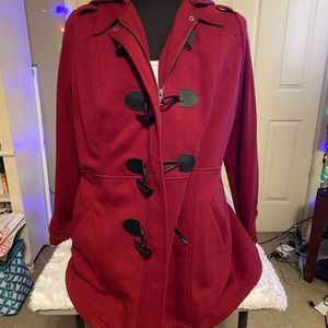 NWT Torrid Knit Hooded Toggle Coat Size 1